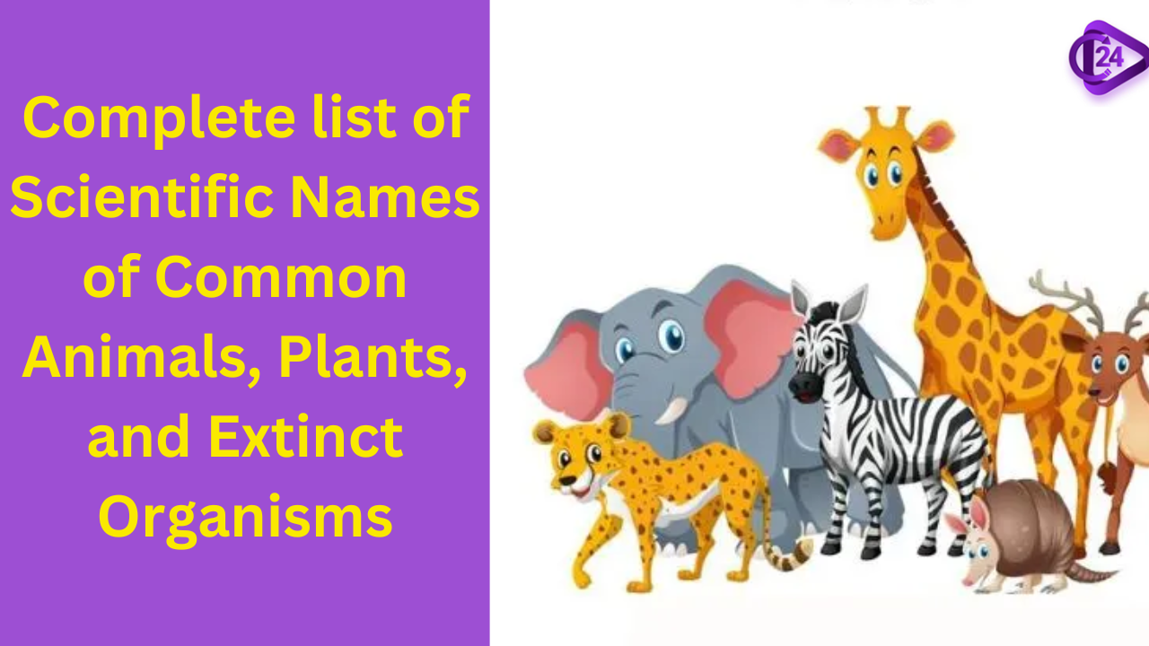 Complete list of Scientific Names of Common Animals 
