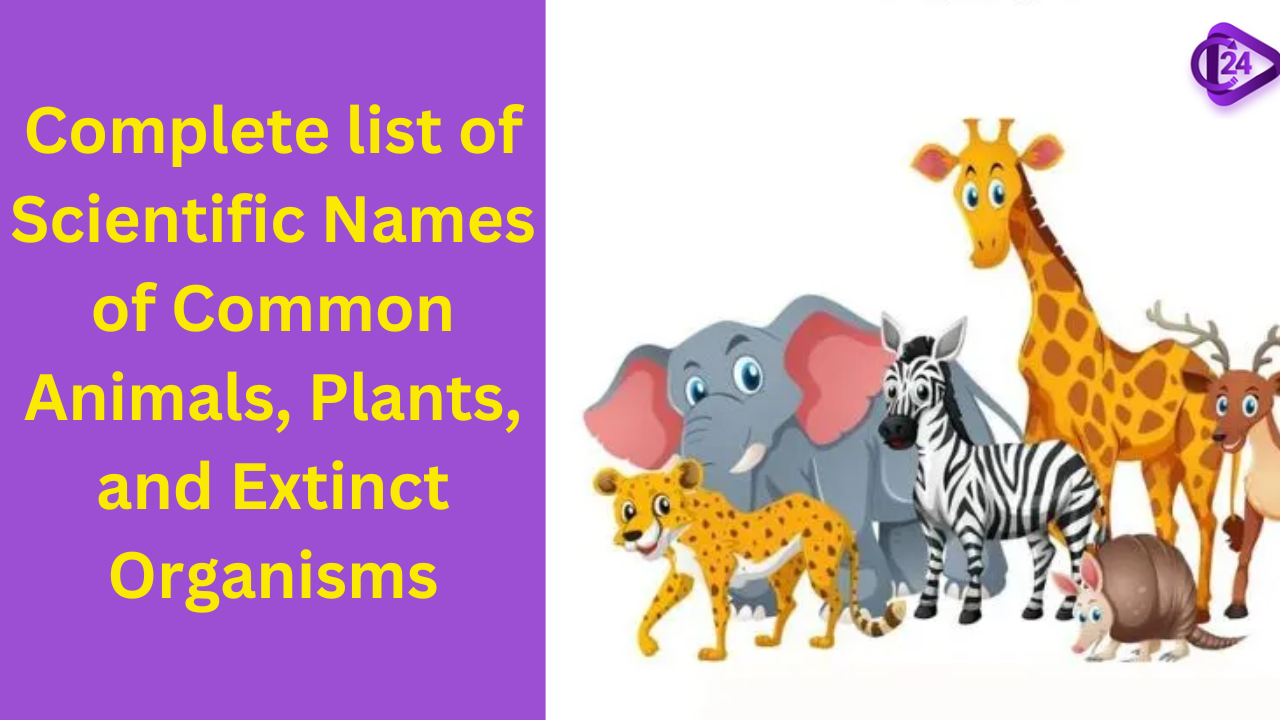 Complete list of Scientific Names of Common Animals, Plants, and